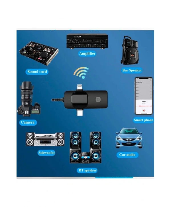 Yüksek Kalite Profesyonel 3 In 1 Kablosuz Taşınabilir Yaka Mikrofonu Youtube Facebook Tiktok