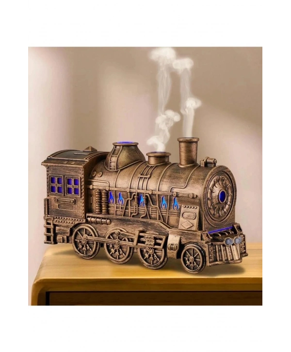 Tren Şeklinde Buharlı Oda Hava Nemlendirici Işık Buhar Makinesi Kumandalı