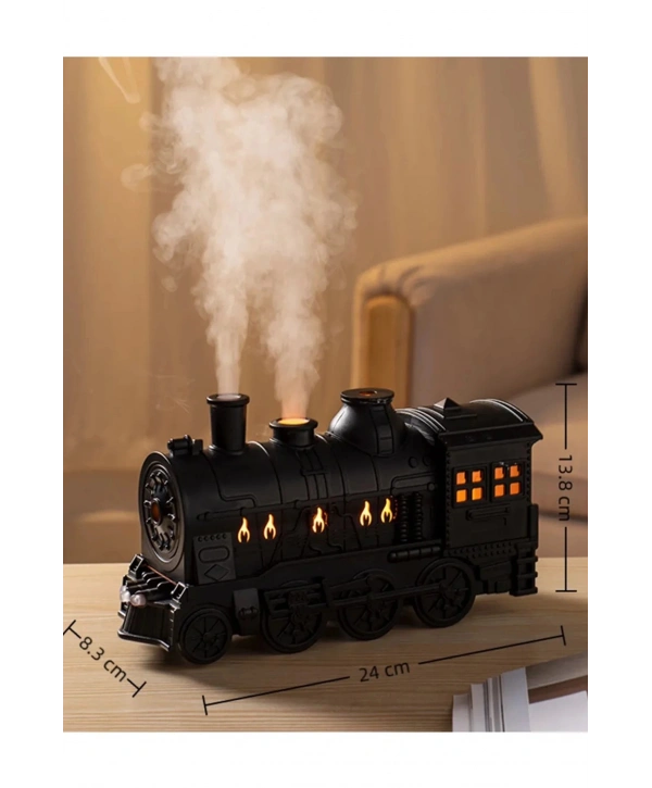 Tren Şeklinde Buharlı Oda Hava Nemlendirici Işık Buhar Makinesi Kumandalı