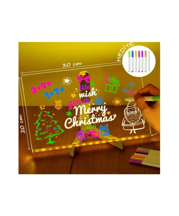 12 Inc Led Işıklı Çizim Tahtası Ayarlanabilir Stant Ve Kalemleri İle