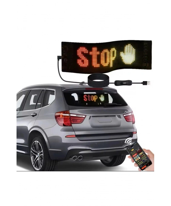 Led Panel Cama Yapışan Telefon Kontrollü Led Ekran Panel 16*64 Led Sayısı