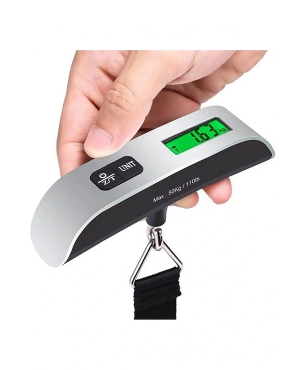 Dijital Işıklı Elektronik Askılı El Bagaj Tartısı Bavul Kantarı Seyahat Çantası 50kg