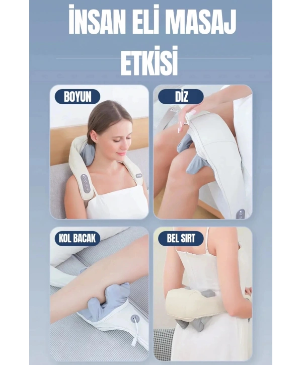 Şarjlı Ovmalı Isıtmalı Masaj Aleti Insan Eli Yoğurma Hissi