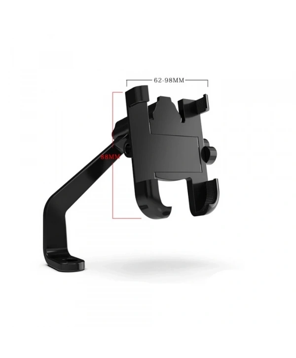 Alüminyum Gövdeli Metal Ayna Bağlantılı Motosiklet Telefon Tutucu 7 İnç Xl