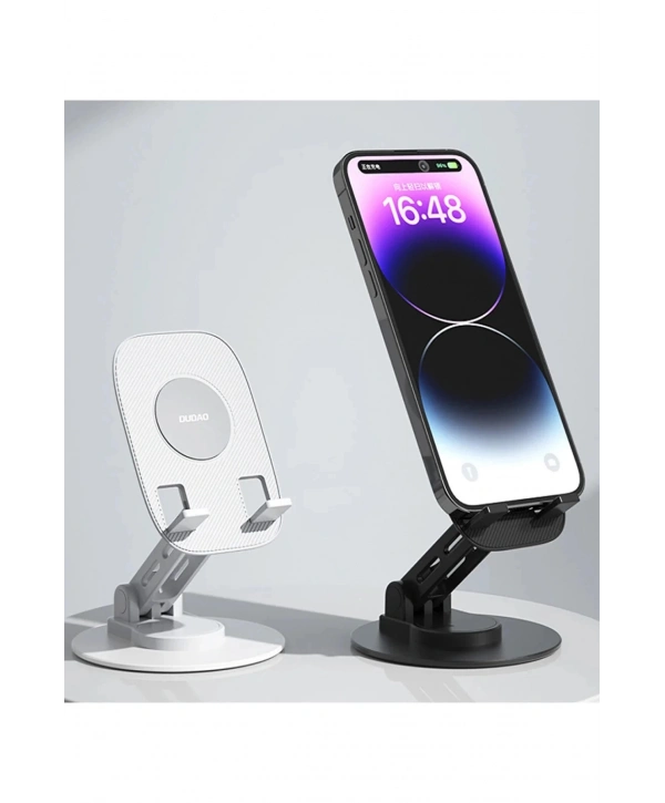 F17s  Masaüstü Telefon Tutucu Döner Tabanı Alüminyum Paslanmaz Çelik Katlanabilir