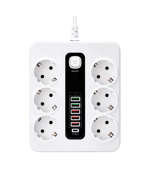 Hp-h04 3000w 10amper 6’lı 2metre Uzatma Kablolu Çoklu Termal Akım Priz