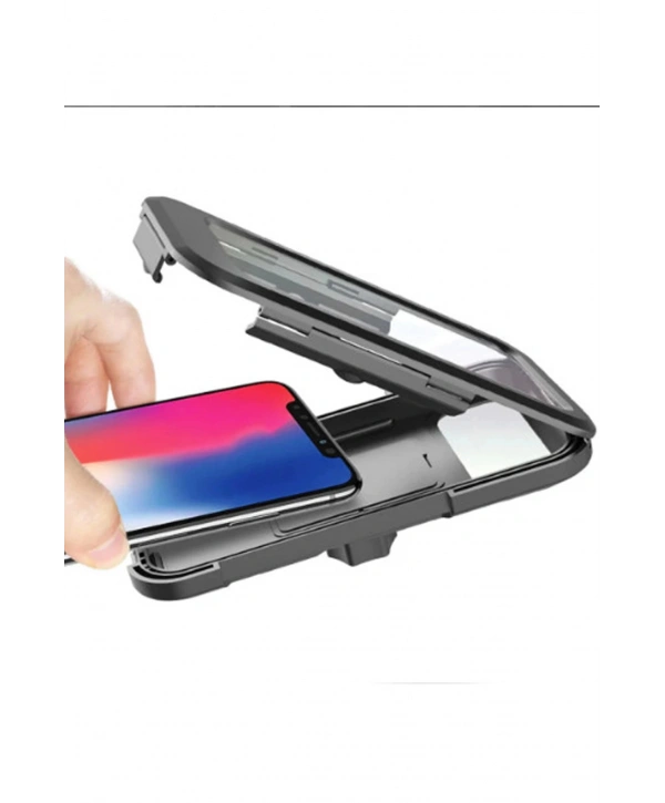 Gidon Bağlantılı Su Geçirmez Mıknatıslı Motorsiklet Telefon Tutucu