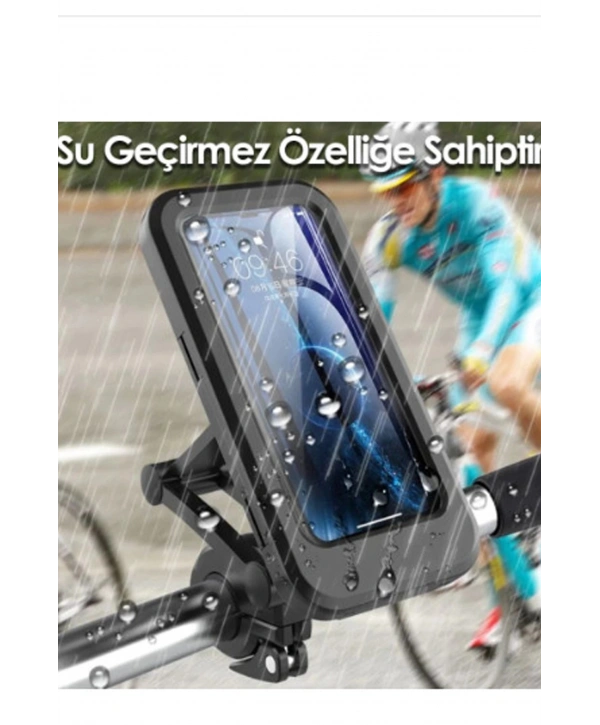 Gidon Bağlantılı Su Geçirmez Mıknatıslı Motorsiklet Telefon Tutucu