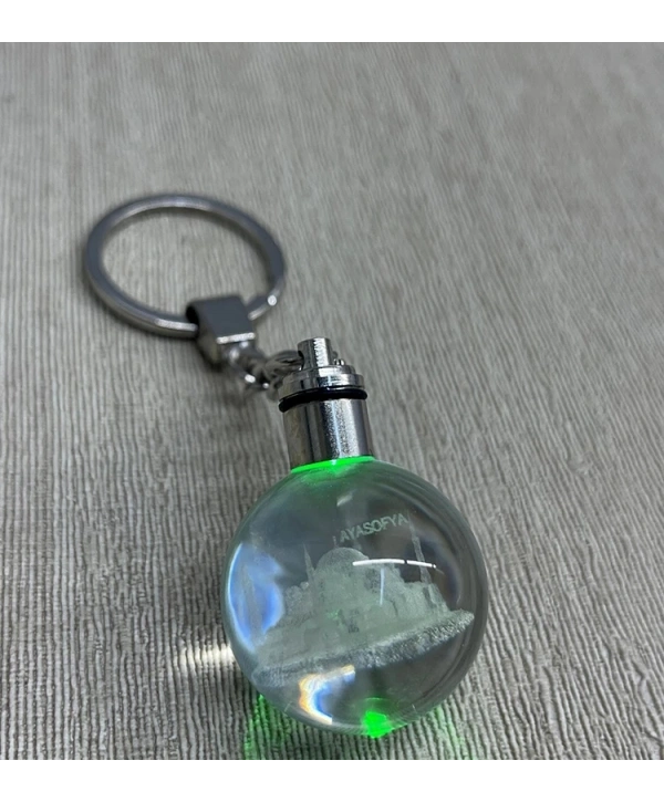 Ledli Ayasofya Tasarımı Kristal Anahtarlık Alk3803