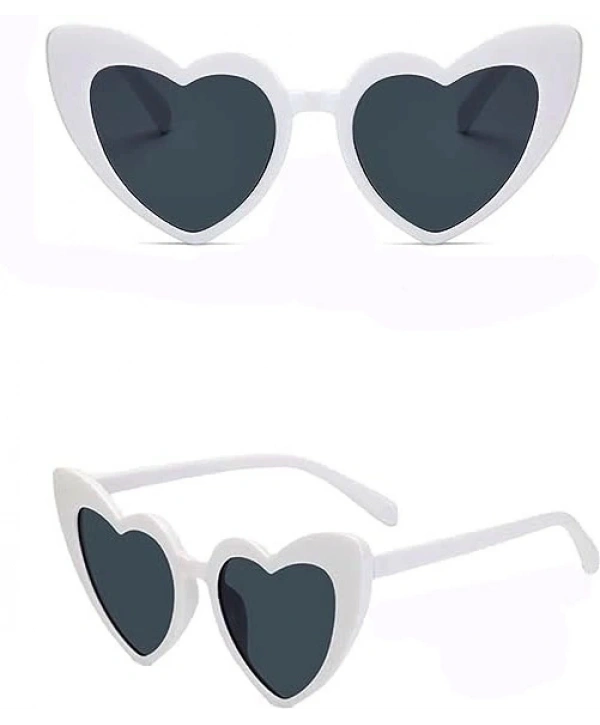 Beyaz Renk Kalp Gelin Düğün Gözlüğü 15x5 Cm