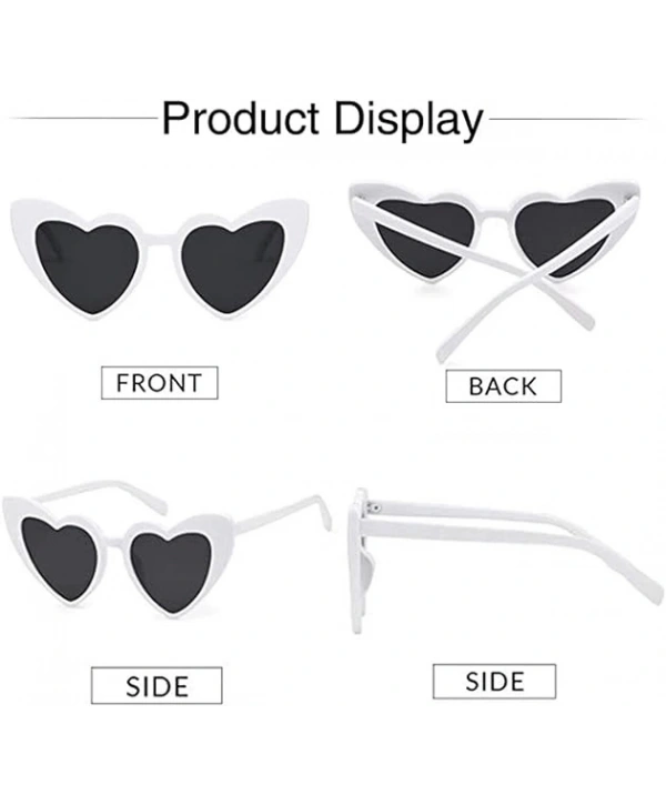 Beyaz Renk Kalp Gelin Düğün Gözlüğü 15x5 Cm