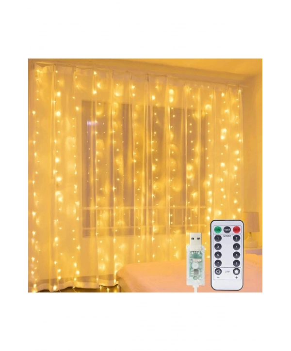 8 Fonksiyonlu Peri Perde Led Uzaktan Kumandalı Günışığı Perde Peri Led (3 Mt X 3 Mt)