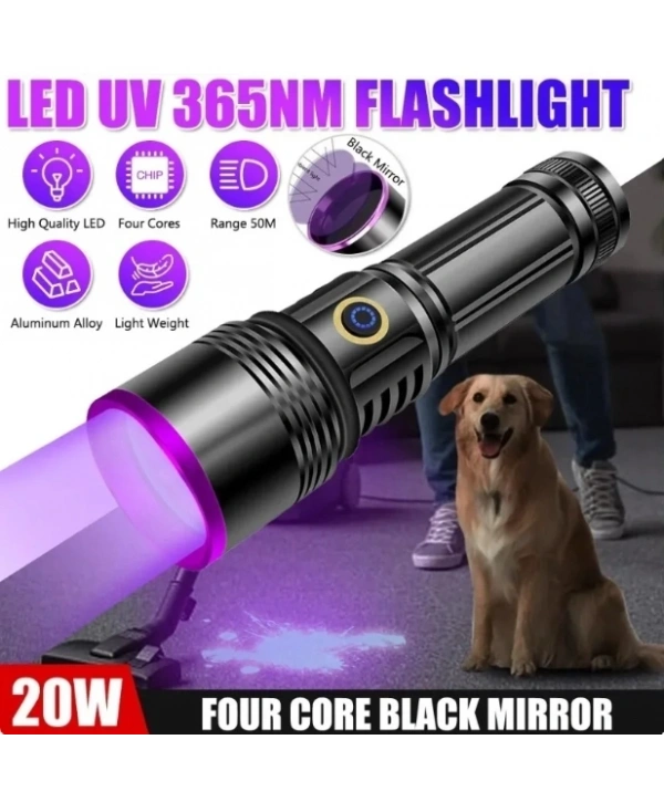 F-365 Uv 20w Şarjlı 26650 Pilli Profesyonel El Feneri