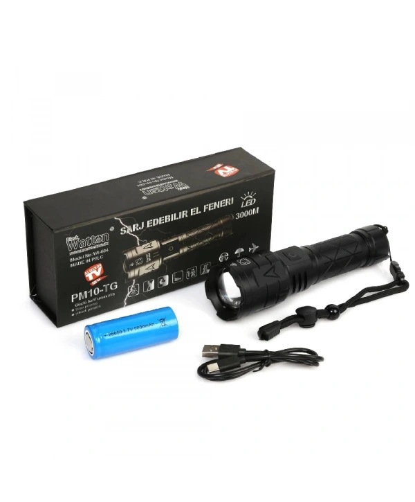 3000 Lümen Güçlü El Feneri  Wt-604