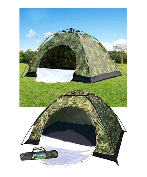 4 Kişilik Kamuflaj Desenli Kolay Kurulumlu Kamp Çadırı