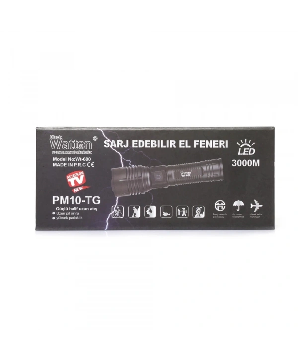 3000 Lümen  Güçlü El Feneri  Wt-600