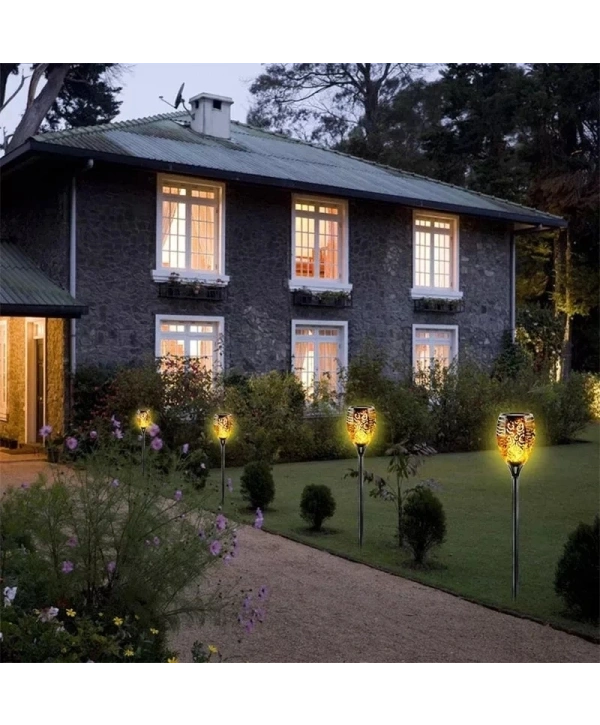 Alev Efektli Solar Bahçe Lambası (51 Cm)