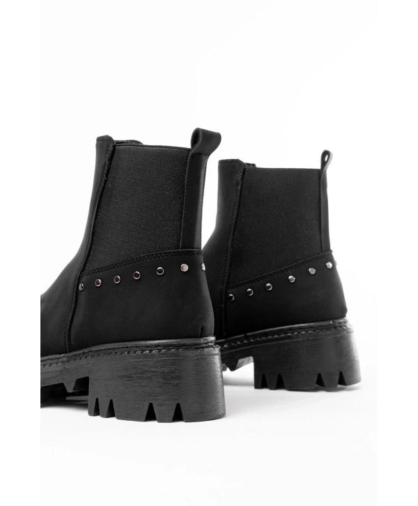 868-2005 Siyah Zümrüt Lastikli Günlük Kadın Bot