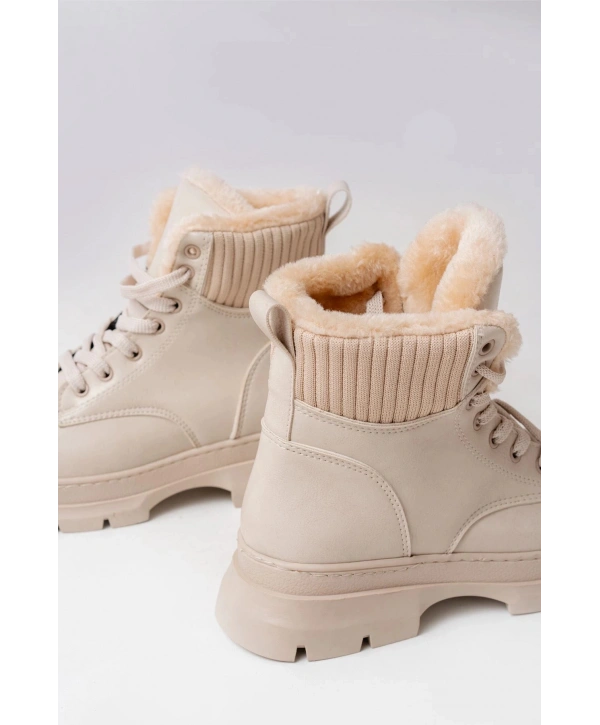 ASM-080 Bej Bağcıklı Günlük Kadın Bot