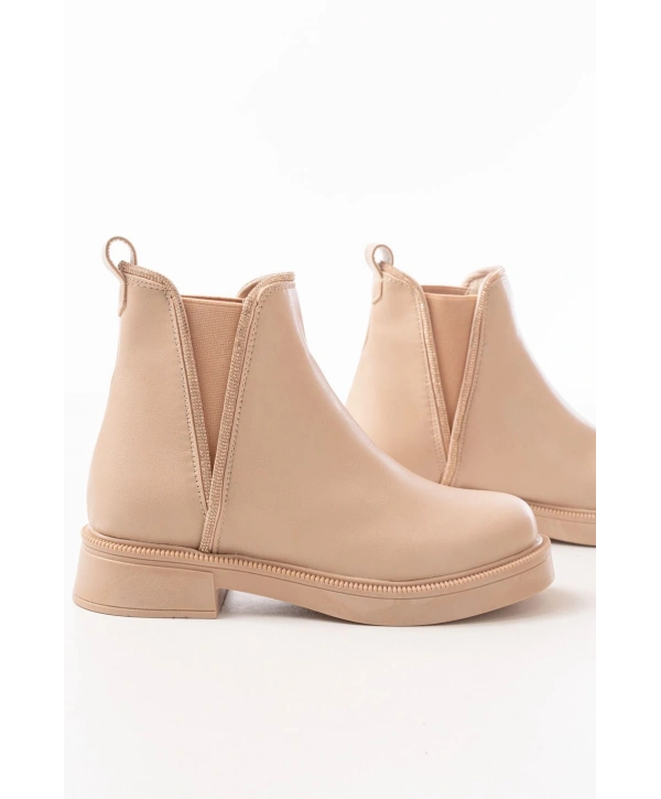 02-02 Nut Taş Aksesuarlı Lastikli Günlük Kadın Bot