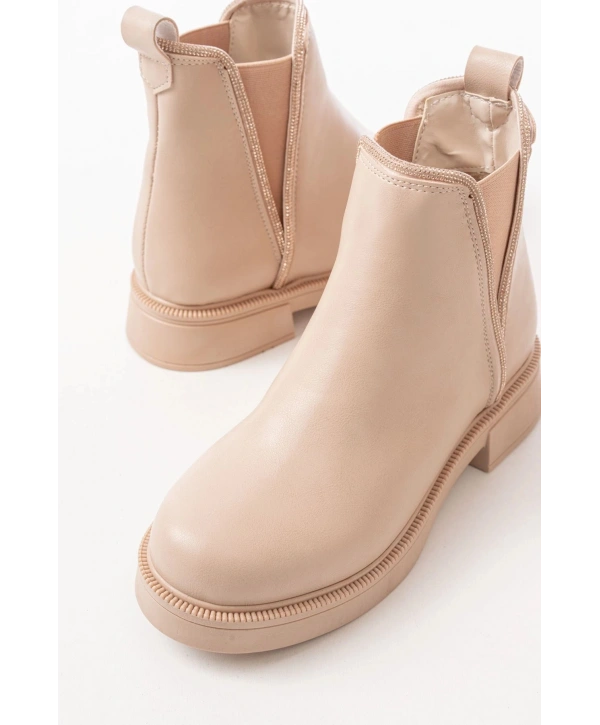 02-02 Nut Taş Aksesuarlı Lastikli Günlük Kadın Bot