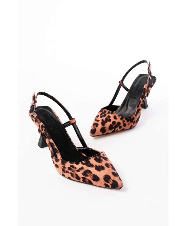 ST-002 Leopar Günlük 7 cm Topuklu Bayan Ayakkabı