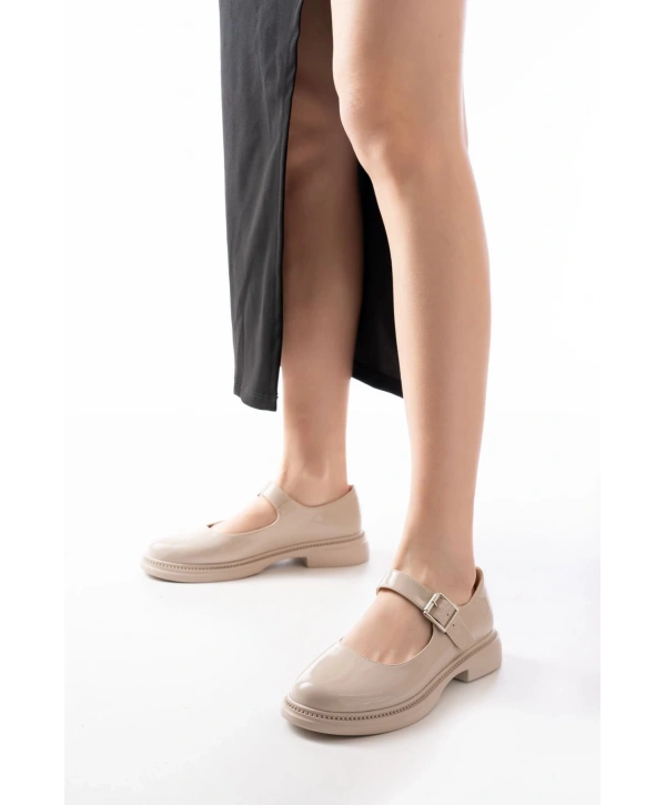 YSN-4444 Bej Rugan Günlük Bayan Ayakkabı