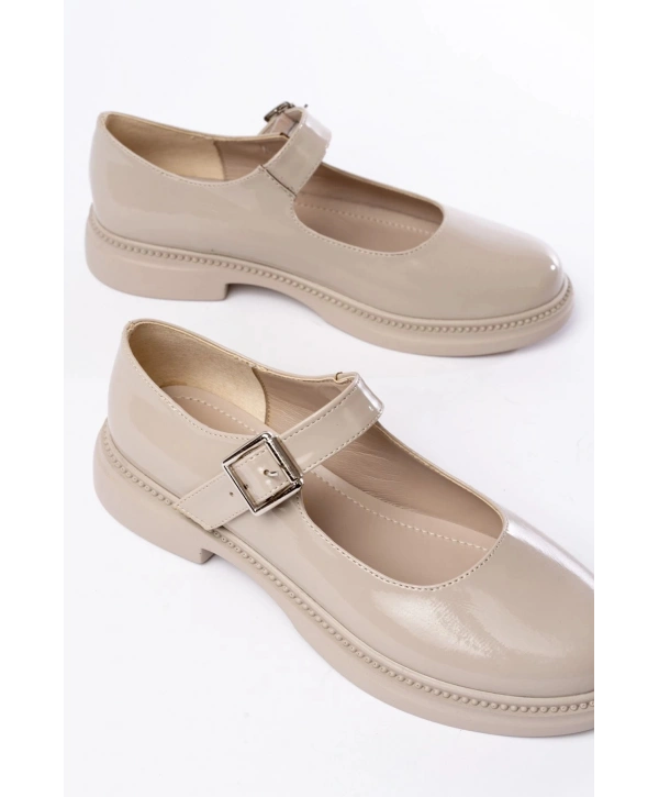 YSN-4444 Bej Rugan Günlük Bayan Ayakkabı