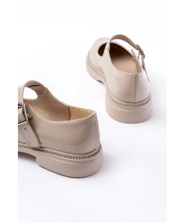 YSN-4444 Bej Rugan Günlük Bayan Ayakkabı