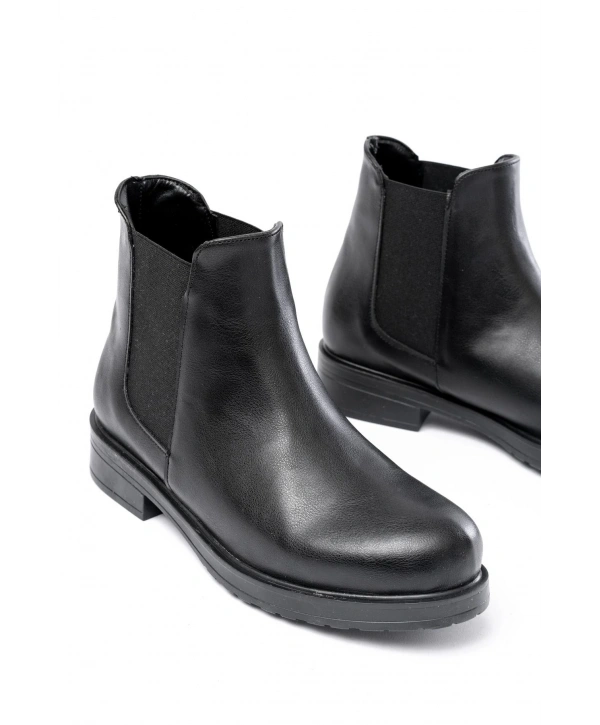 165-230 Siyah Lastikli Günlük Kadın Bot