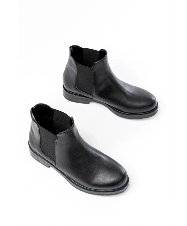 165-230 Siyah Lastikli Günlük Kadın Bot