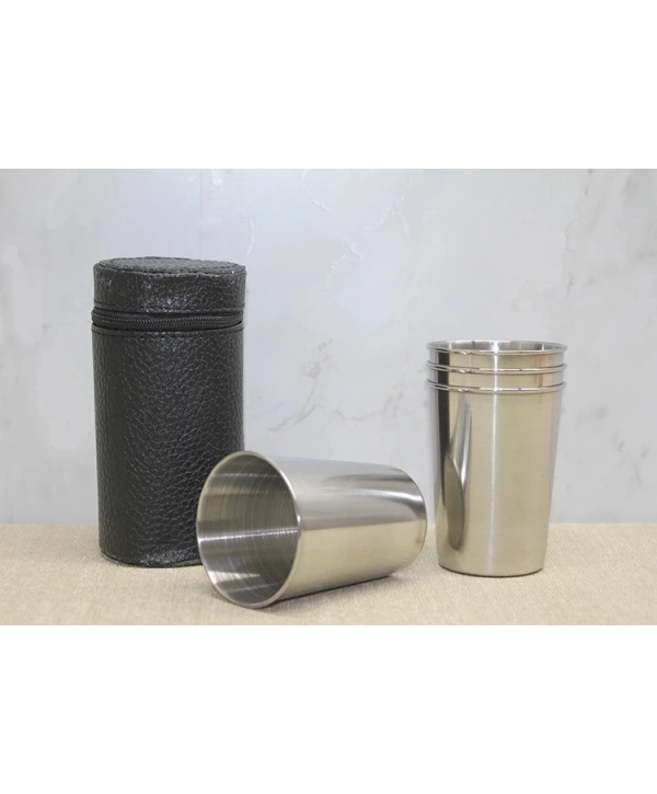 Deri Kılıflı 4lü Shot Bardak Alk3926