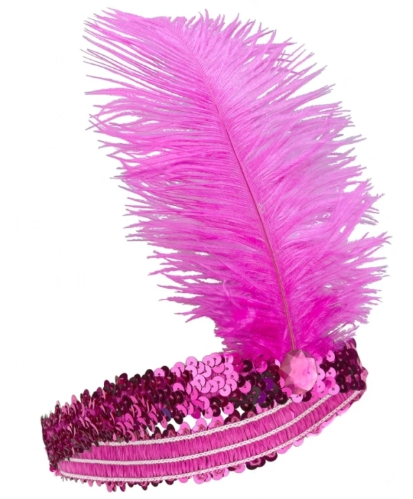 7039ler 8039ler Ve 9039lar Temalı Fuşya Renk Çarliston Saç Bandı