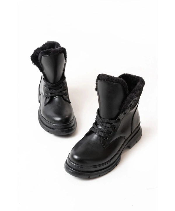 ASM-080 Siyah Bağcıklı Günlük Kadın Bot