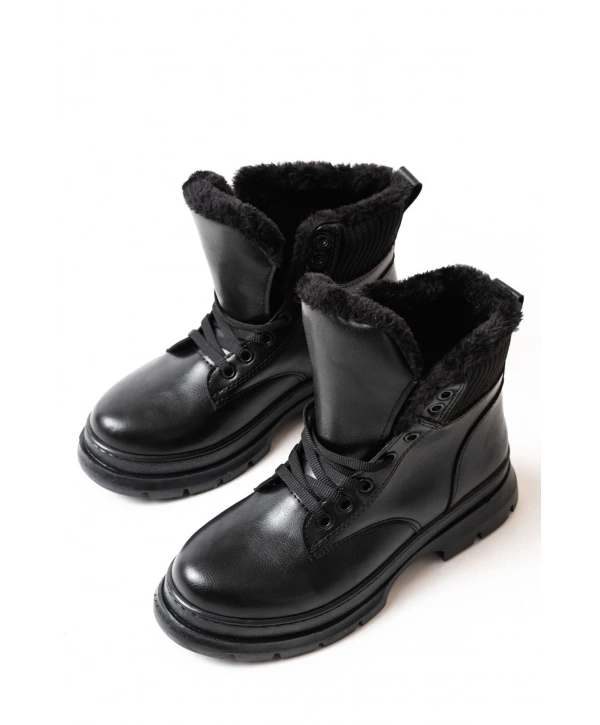 ASM-080 Siyah Bağcıklı Günlük Kadın Bot