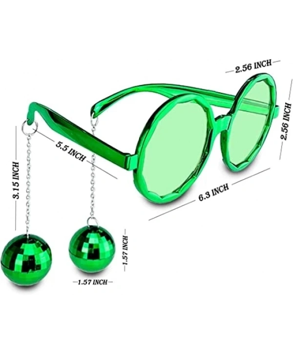 Disko Toplu Küpeli Parti Gözlüğü Yeşil Renk