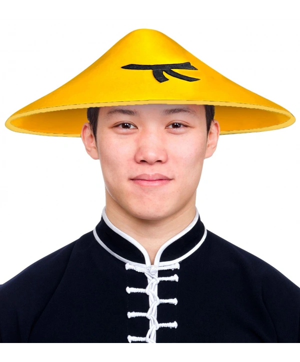 Uzak Doğu Asyalı Çin Japon Şapkası Sarı Renk