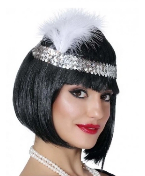 7039ler 8039ler Ve 9039lar Temalı Gümüş Renk Çarliston Saç Bandı