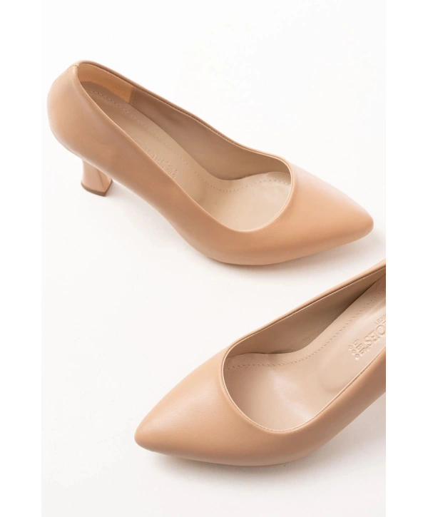 ST-001 Nut Günlük 9 cm Topuklu Bayan Stiletto Ayakkabı