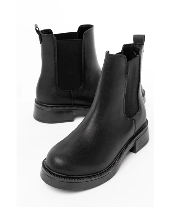 02-2137 Siyah Lastikli Günlük Kadın Bot