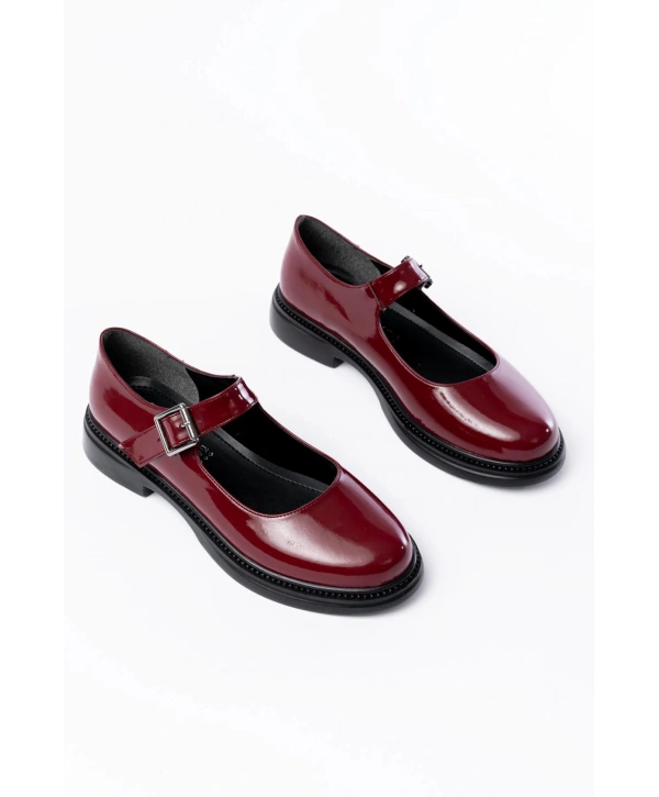 YSN-4444 Bordo Rugan Günlük Bayan Ayakkabı