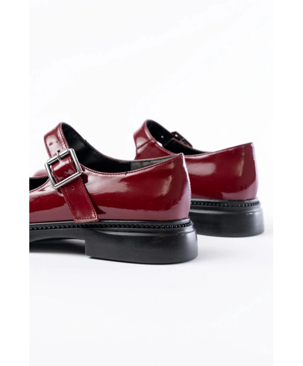 YSN-4444 Bordo Rugan Günlük Bayan Ayakkabı