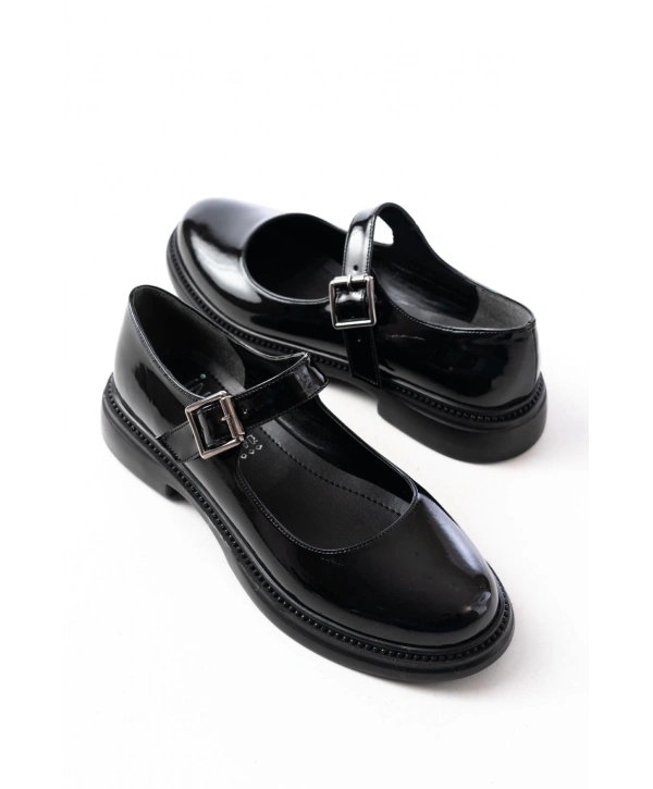 YSN-4444 Siyah Rugan Günlük Bayan Ayakkabı