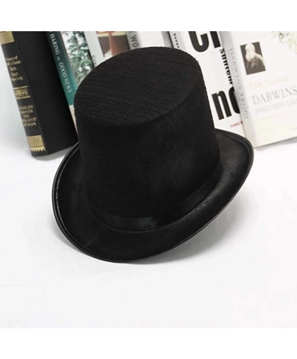 Yetişkinler İçin Siyah Renk Ringmaster Sihirbaz Şapkası Silindir Şapka