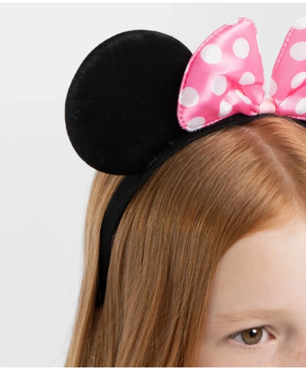 Pembe Fiyonklu Minnie Mouse Tacı Mini Kulak