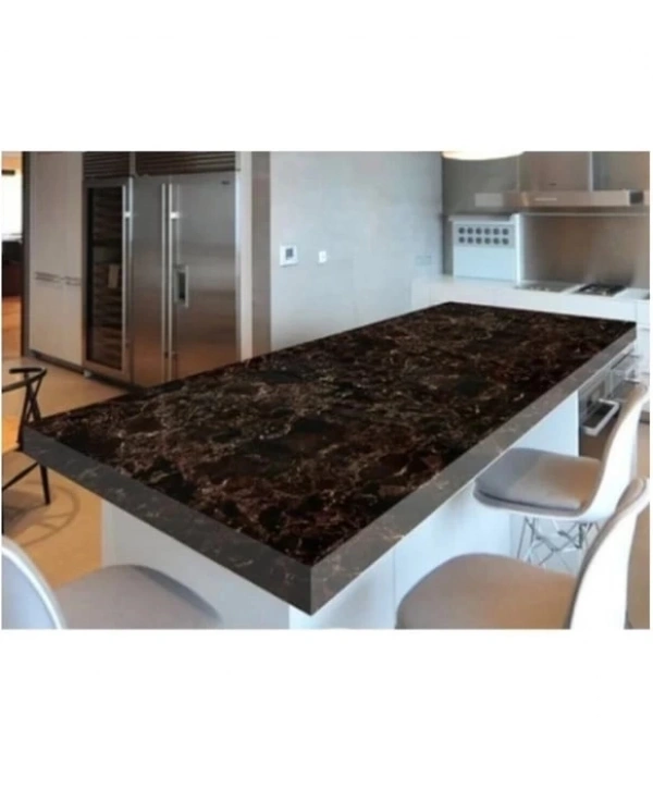 Siyah Mermer Desenli Yapışkanlı Tezgah Folyosu (3 Mt.x 60 Cm)