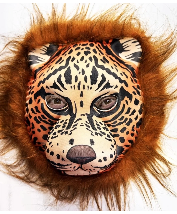 Kahverengi Saçlı Yeleli Aslan Maskesi Eva Mega Peluş 37 No