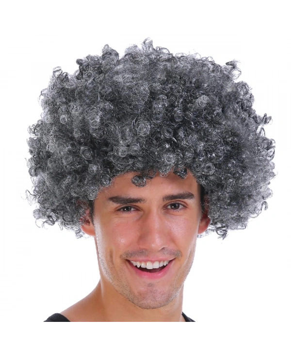 Gri Renk Kabarık Bonus Peruk Afro Takma Saç