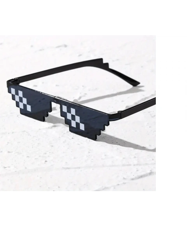 Thug Life Trend Güneş Gözlüğü Mozaik Siyah Kedi Gözlükleri