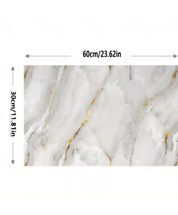 Vinil Beyaz Mermer Desenli Alüminyum Plastik Duvar Sticker